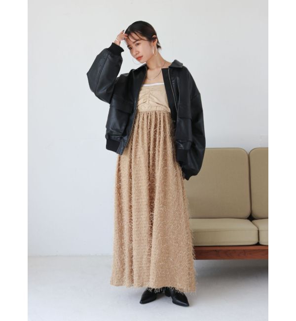 Ungrid「スパンコールデザインキャミワンピース」|ワンピース|