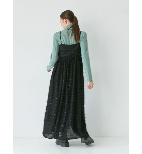 Ungrid「スパンコールデザインキャミワンピース」|ワンピース|