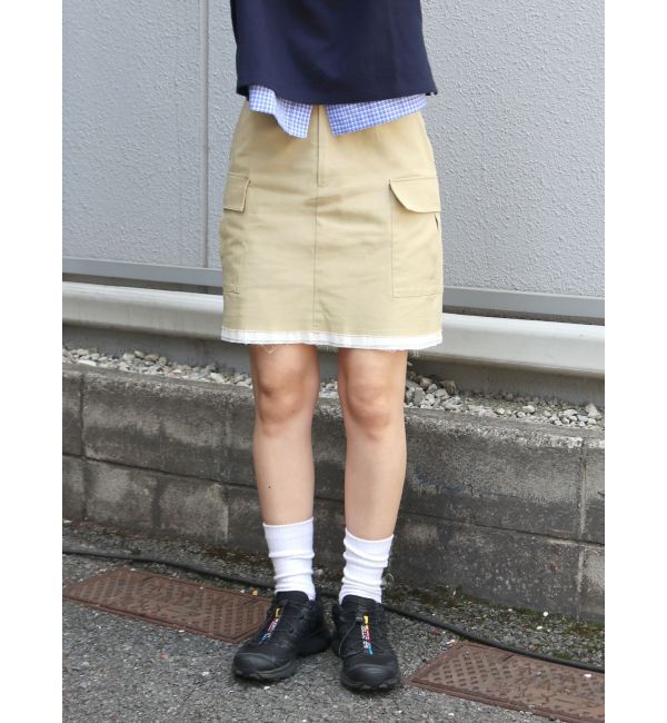 Ungrid「デザインミニスカート」|スカート|ベージュ