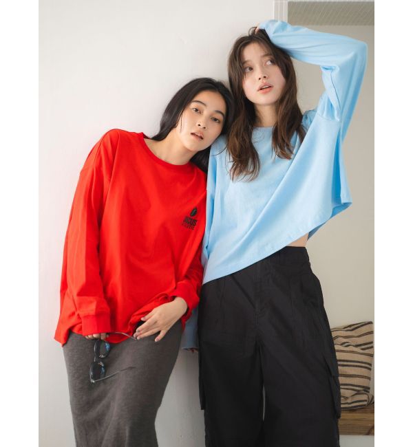 Ungrid「DISCUS別注 ロゴロングスリーブTee」|Tシャツ・カットソー|