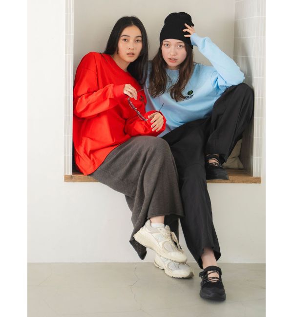 Ungrid「DISCUS別注 ロゴロングスリーブTee」|Tシャツ・カットソー|