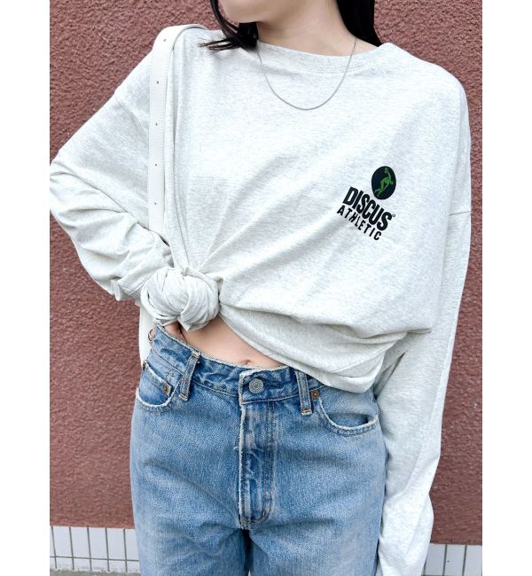 Ungrid「DISCUS別注 ロゴロングスリーブTee」|Tシャツ・カットソー|