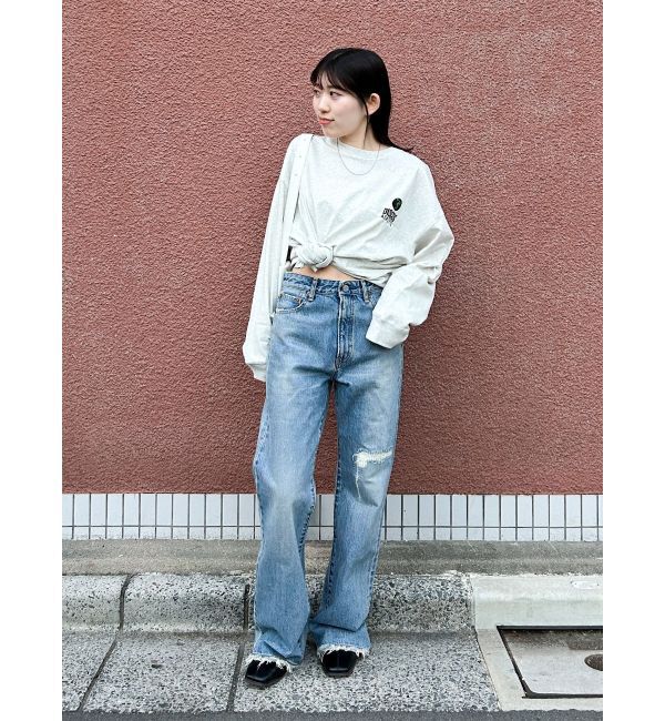 Ungrid「DISCUS別注 ロゴロングスリーブTee」|Tシャツ・カットソー|