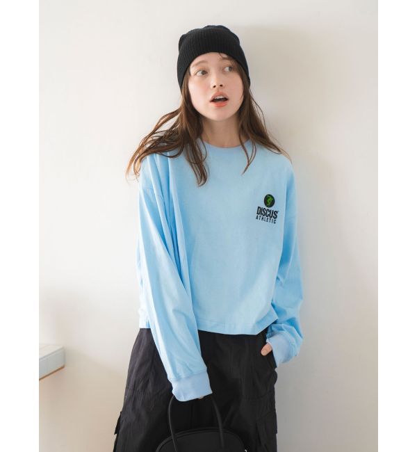 Ungrid「DISCUS別注 ロゴロングスリーブTee」|Tシャツ・カットソー|