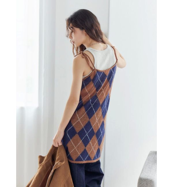 Ungrid「アーガイルニットキャミソール」|ニット・セーター|