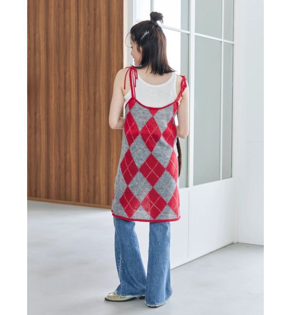 Ungrid「アーガイルニットキャミソール」|ニット・セーター|