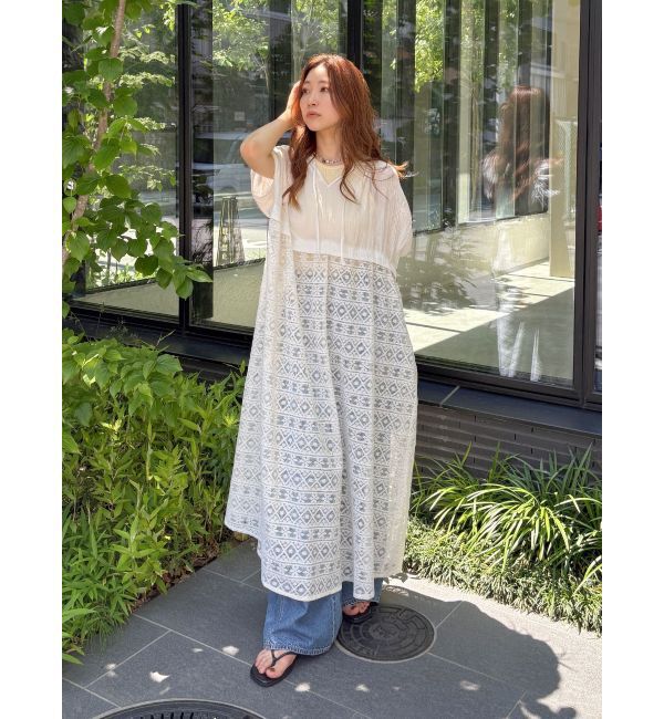 Ungrid「メッシュレースノースリワンピース」|ワンピース|