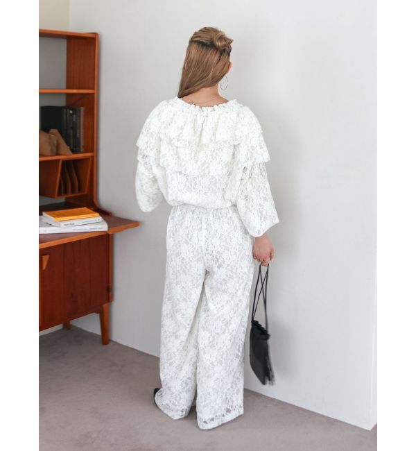 Ungrid「フリルデザインロンパース」|オールインワン|