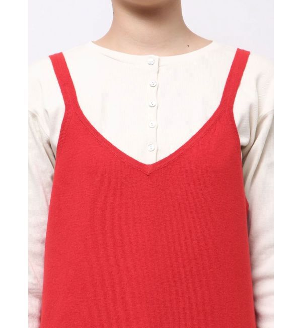 Ungrid「Ｖネックデザインニットキャミワンピース」|ワンピース|