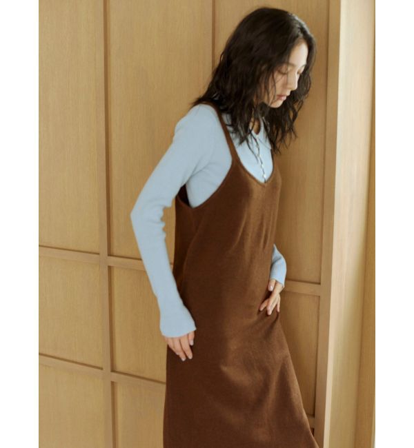 Ungrid「Ｖネックデザインニットキャミワンピース」|ワンピース|