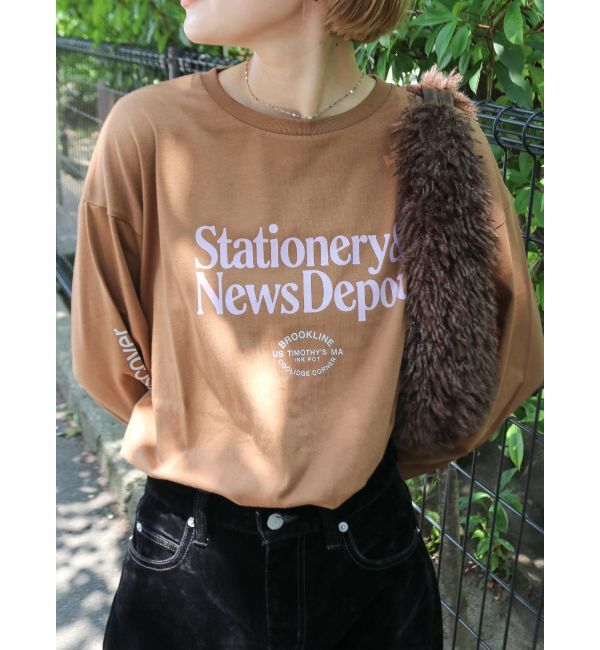 Ungrid「カラーロゴロングスリーブTee」|Tシャツ・カットソー|