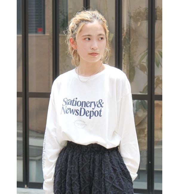 Ungrid「カラーロゴロングスリーブTee」|Tシャツ・カットソー|