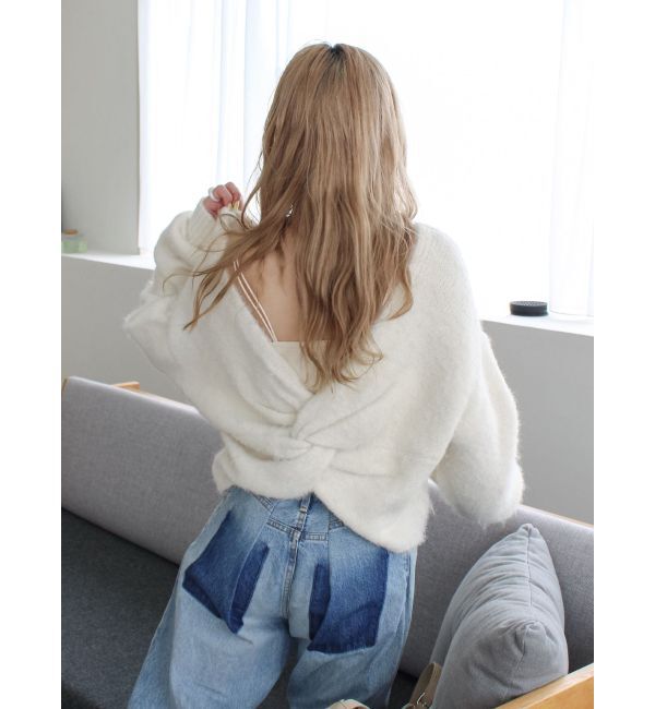 Ungrid「バックオープンデザインニット」|ニット・セーター|