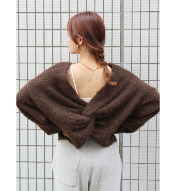 Ungrid「バックオープンデザインニット」|ニット・セーター|