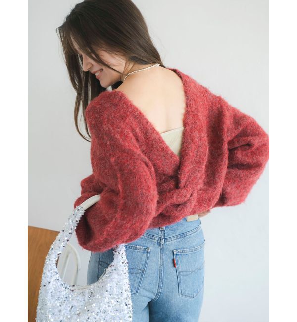 Ungrid「バックオープンデザインニット」|ニット・セーター|