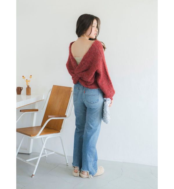 Ungrid「バックオープンデザインニット」|ニット・セーター|