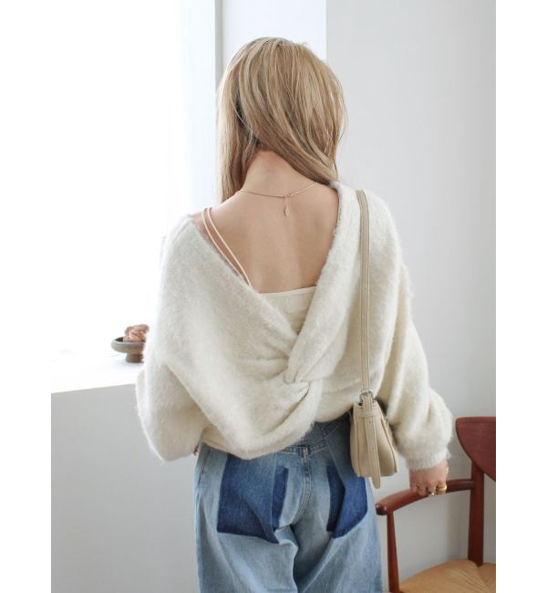Ungrid「バックオープンデザインニット」|ニット・セーター|