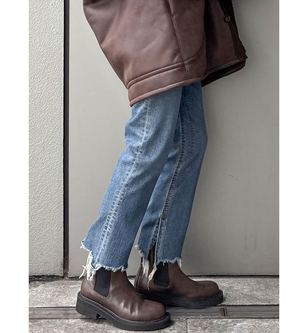 Ungrid「ヘムデザインストレッチデニム」|デニム|