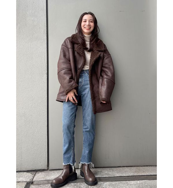 Ungrid「ヘムデザインストレッチデニム」|デニム|