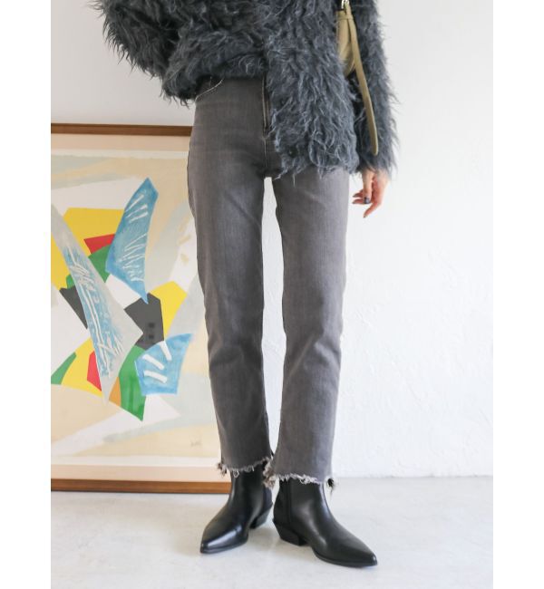 Ungrid「ヘムデザインストレッチデニム」|デニム|