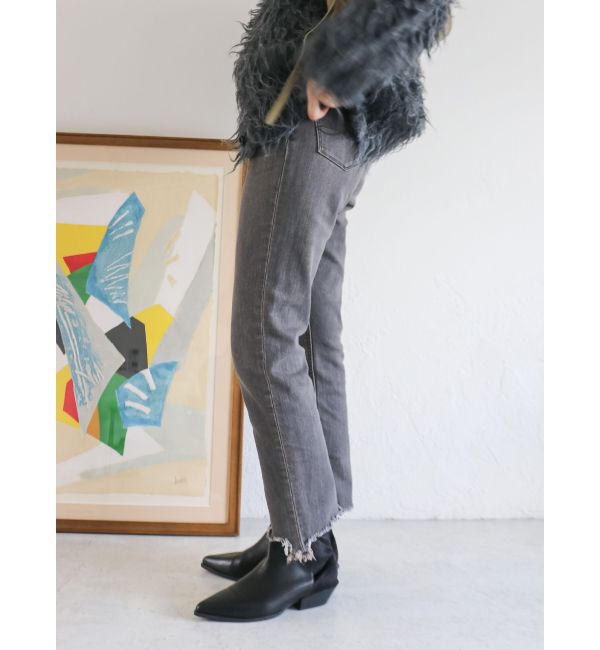 Ungrid「ヘムデザインストレッチデニム」|デニム|