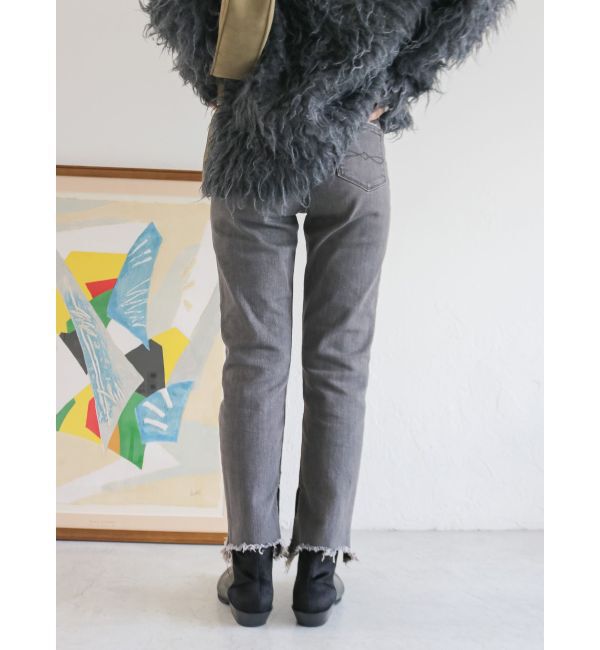 Ungrid「ヘムデザインストレッチデニム」|デニム|