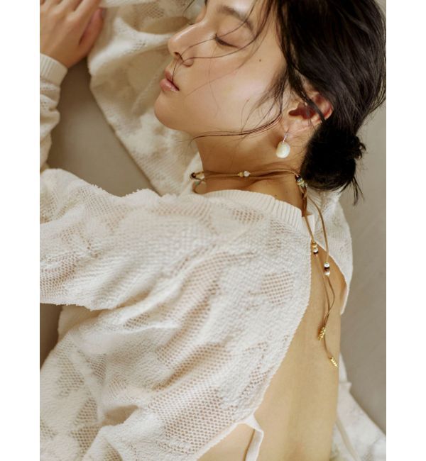 Ungrid「ウッドコンビフェイクレザーネックレス」|ネックレス|ブラウン