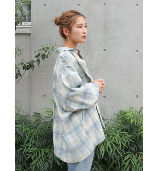 Ungrid「ブリーチチェックルーズシャツ」|シャツ・ブラウス|