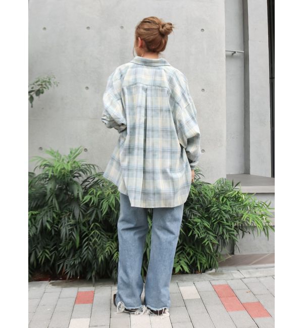 Ungrid「ブリーチチェックルーズシャツ」|シャツ・ブラウス|