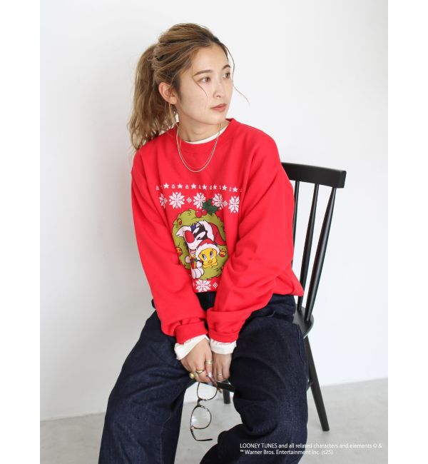 Ungrid「クリスマスプリントスウェット」|スウェット・ジャージ|