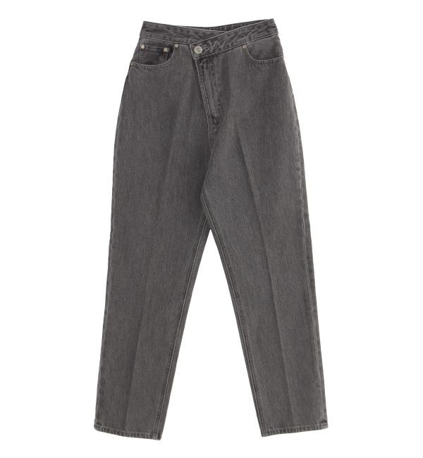 LAGUNAMOON「ウエストアシンメトリーデニムパンツ」|デニム|