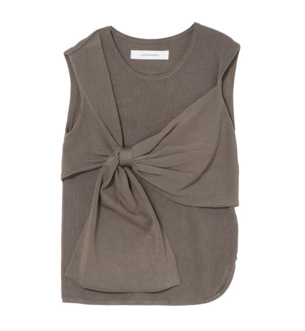 LAGUNAMOON「ツイストライクニットプルオーバー」|ニット・セーター|モカ