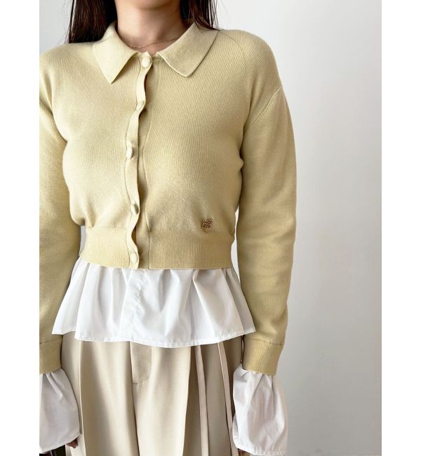 LAGUNAMOON「ペプラムドッキングニットカーディガン」|カーディガン|