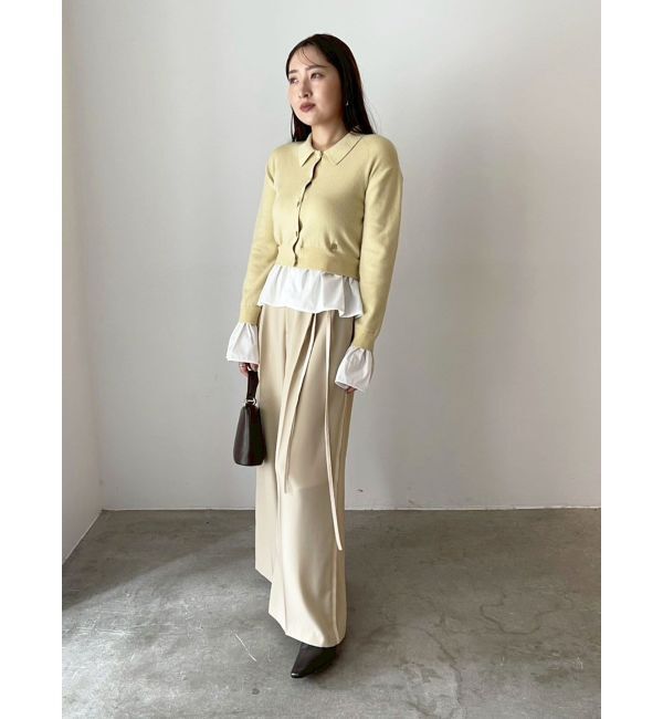 LAGUNAMOON「ペプラムドッキングニットカーディガン」|カーディガン|