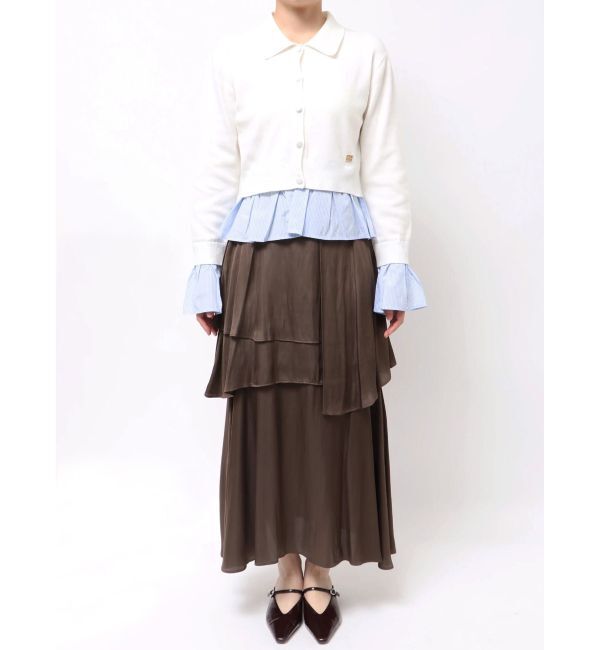 LAGUNAMOON「ペプラムドッキングニットカーディガン」|カーディガン|