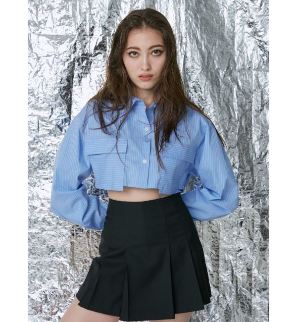 EVRIS「ポケットショートシャツ」|シャツ・ブラウス|ブルー
