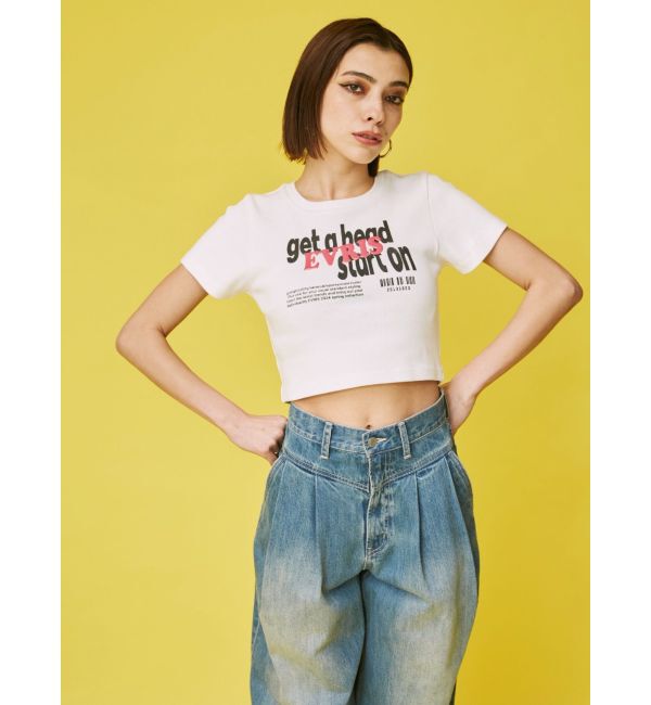 EVRIS「ウエストタックボリュームデニムパンツ」|デニム|