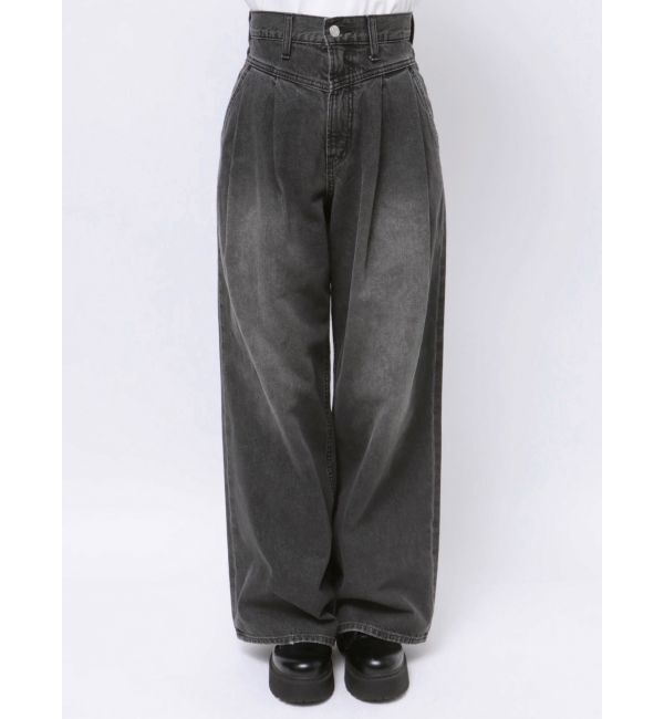 EVRIS「ウエストタックボリュームデニムパンツ」|デニム|