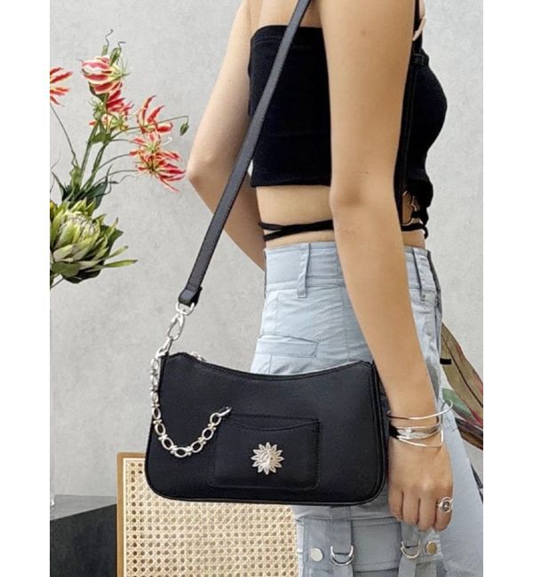 EVRIS「ミラーセットチェーンBAG」|ショルダー・メッセンジャー|ブラック