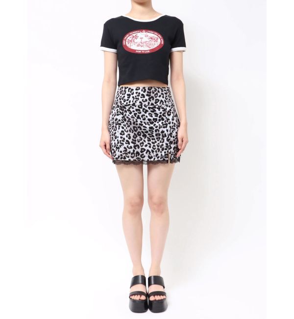 EVRIS「レオパードスリットミニスカート」|スカート|