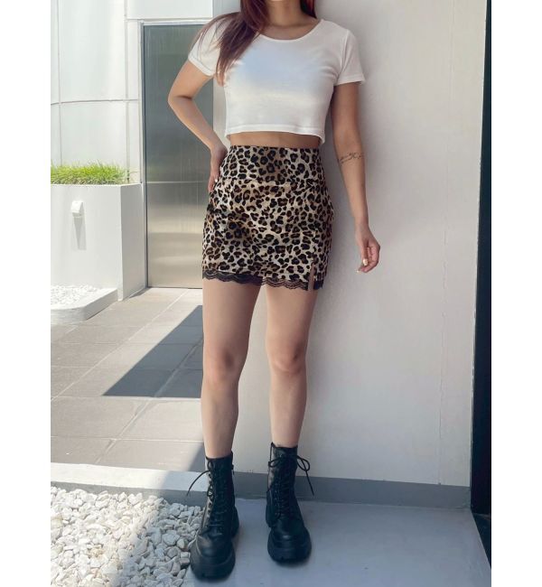 EVRIS「レオパードスリットミニスカート」|スカート|