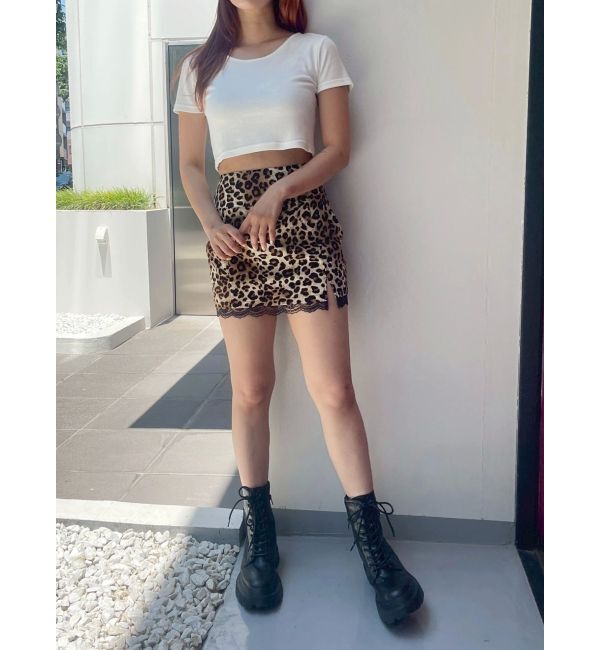 EVRIS「レオパードスリットミニスカート」|スカート|