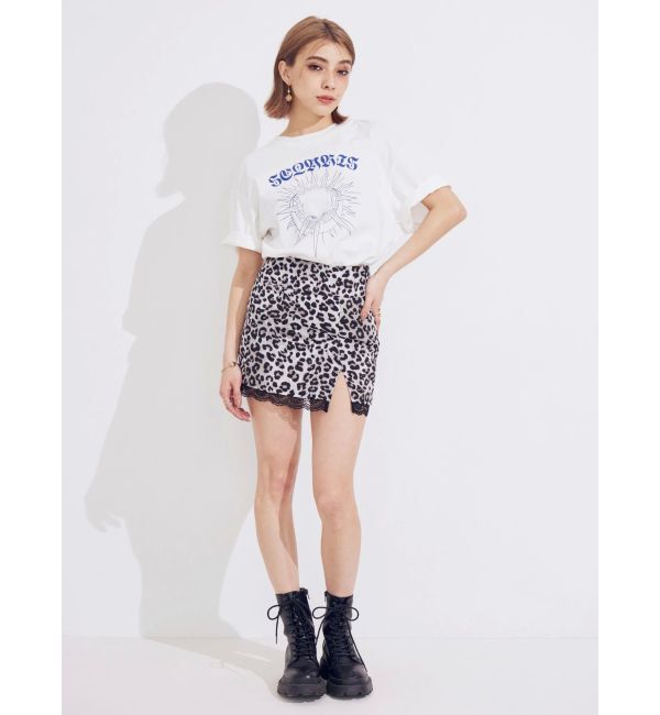 EVRIS「レオパードスリットミニスカート」|スカート|