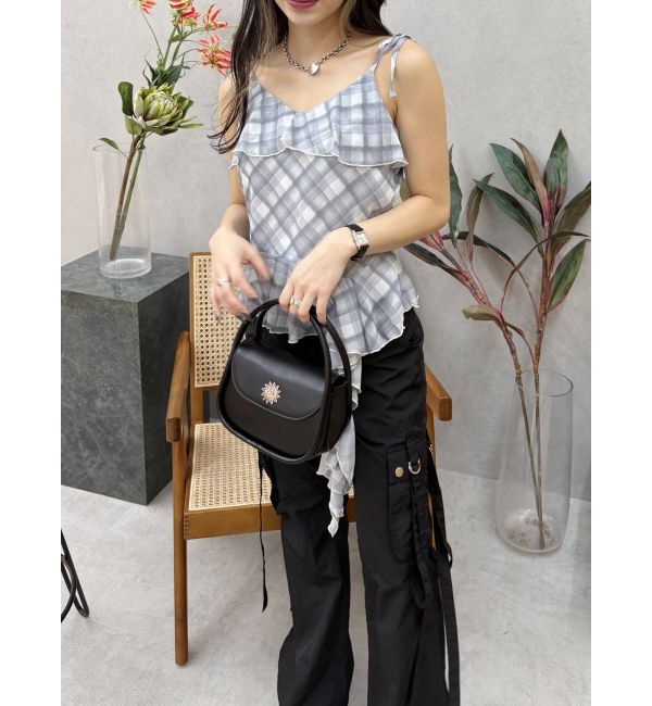 EVRIS「バイカラーハンドBAG」|ハンドバッグ|