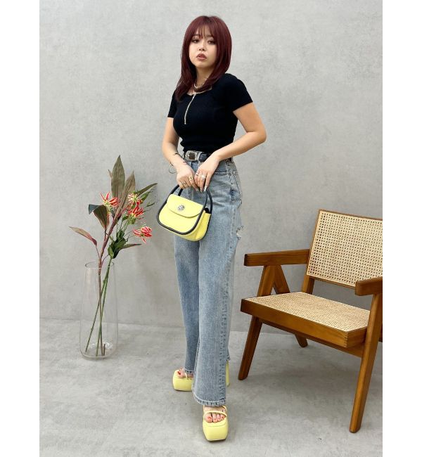 EVRIS「バイカラーハンドBAG」|ハンドバッグ|