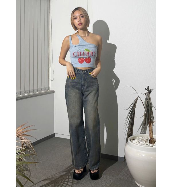 EVRIS「ダブルチェーンワンショルトップス」|キャミソール|