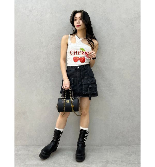 EVRIS「ダブルチェーンワンショルトップス」|キャミソール|