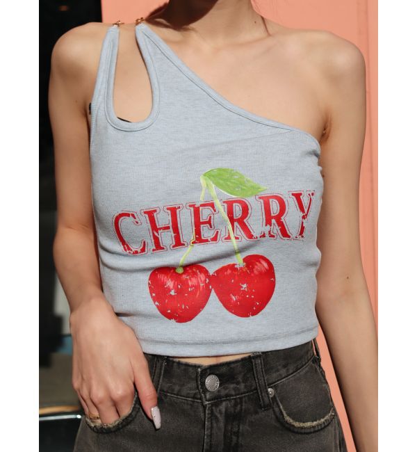 EVRIS「ダブルチェーンワンショルトップス」|キャミソール|ブルー