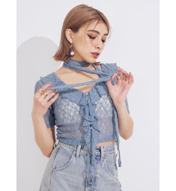 EVRIS「チョーカーレーストップス」|Tシャツ・カットソー|