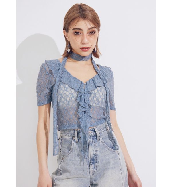 EVRIS「チョーカーレーストップス」|Tシャツ・カットソー|